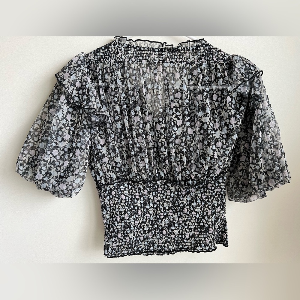 Free People Beatrice Smocked Ruffle Top - Picture 4 of 9